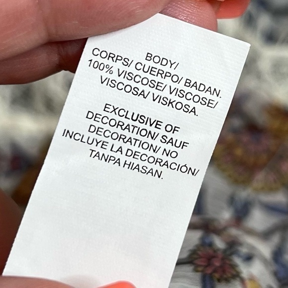 Lucky Brand Sheer Floral Summer Lightweight Floral Lace Trim V-Neck Tank Top - Picture 6 of 6